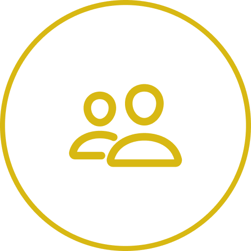Yellow people symbol on black background