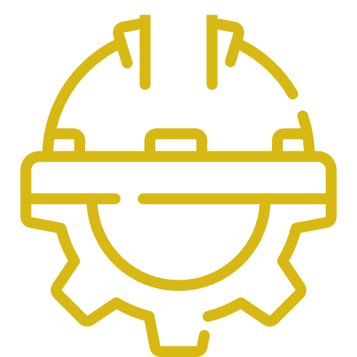 Safety equipment outline on black background